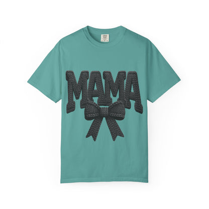 Mama T‑Shirt with Bow Graphic — Cute Retro Mom Tee for Mother&