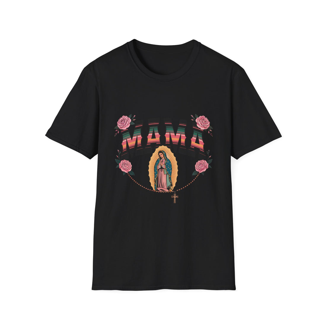 Mama Virgen de Guadalupe T-Shirt — Floral Rosary Mother&