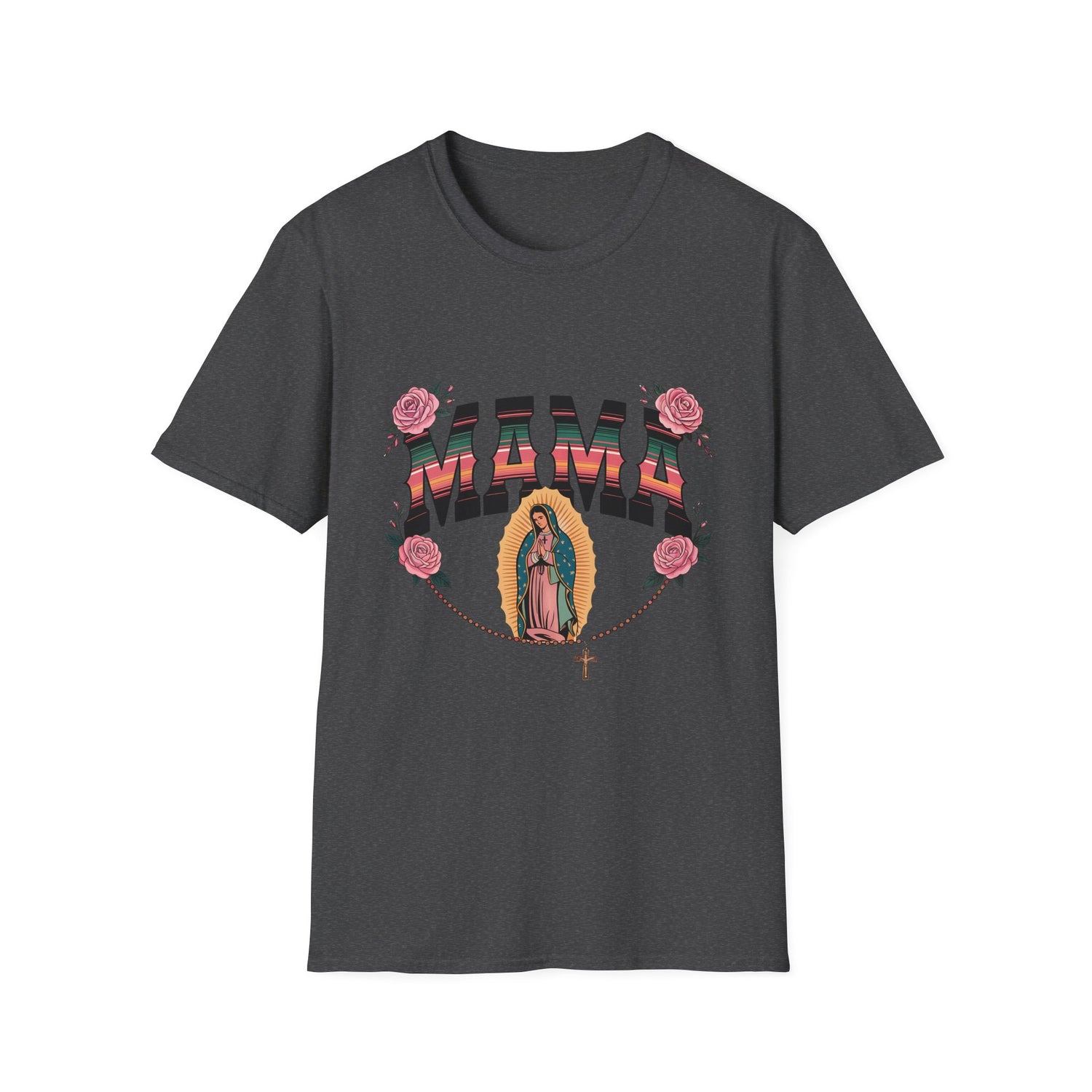 Mama Virgen de Guadalupe T-Shirt — Floral Rosary Mother&