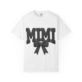 Mimi Bow T‑Shirt — Retro Varsity Lettering with Ribbon