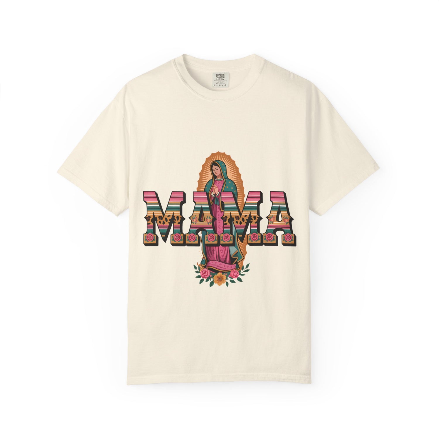 Mama Virgen de Guadalupe T-Shirt — Floral Serape Graphic