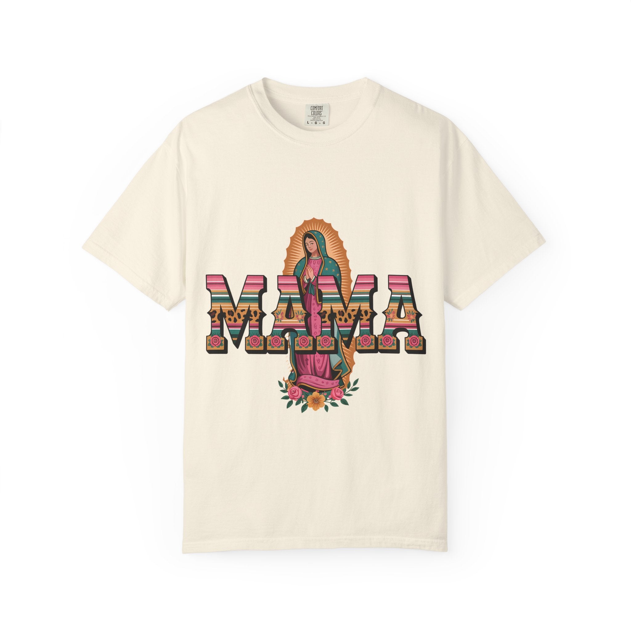 Mama Virgen de Guadalupe T-Shirt — Floral Serape Graphic