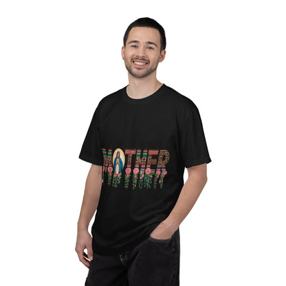 Mother Floral Graphic T‑Shirt — Virgen de Guadalupe Inspired